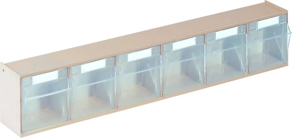 [0479-EQU-EQU] BAC basculants transparent en module 600 x 75 x 113 mm (6 compartiments)