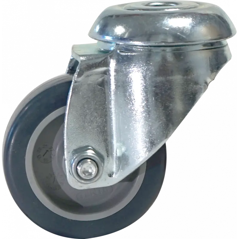 Roulette polyurethane GRIS polyamide D70mm (pivot sans tige)