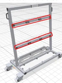 Chariots des serres joints et épingles