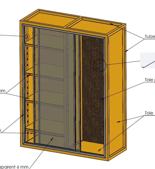 Armoire câble électrique L 1500 x Lg 600 x H 2000 mm