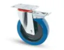  Roulette caoutchouc BLEU D100mm