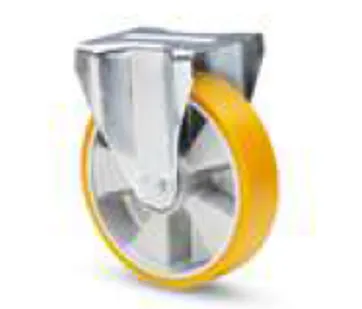 Roulette polyurethane ORANGE ALU D100mm SLG (Fixe)
